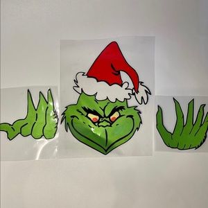 The Grinch Car Window Peeker Decal Sticker Christmas Accessories Decor